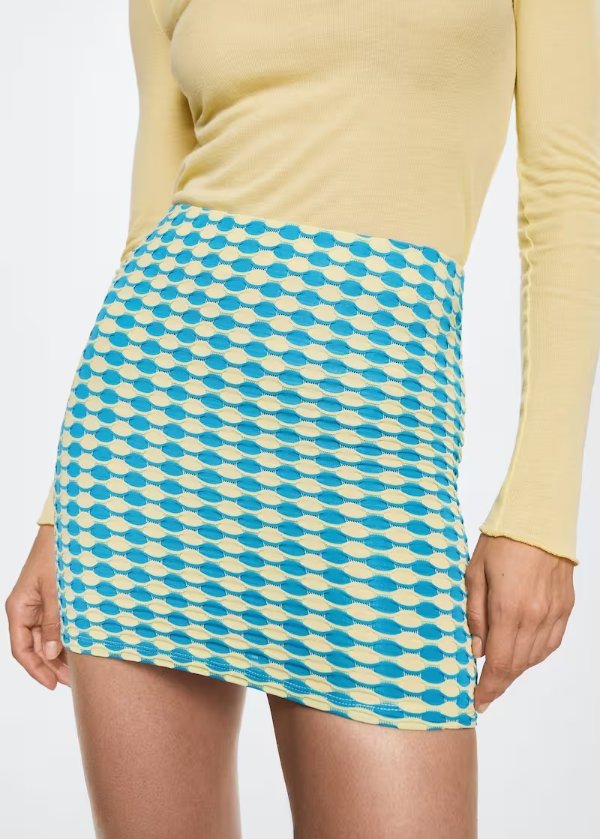 Textured miniskirt