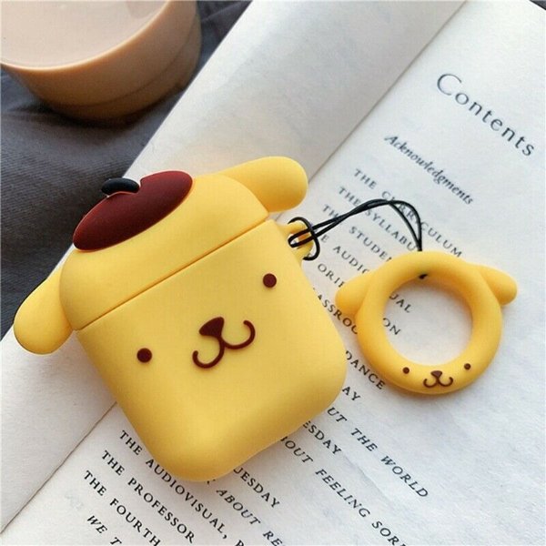 Cartoon Yellow Dog Dust-proof Silicone Case Protective Skin For Apple Airpods