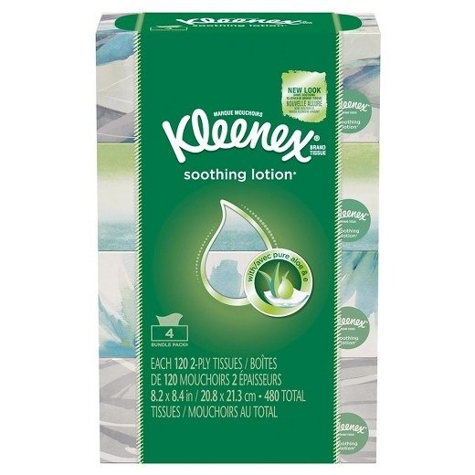 Kleenex Facial Tissues with Lotion - 120ct/4pk