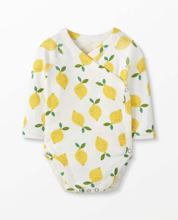 Baby Print Side Snap Bodysuit In Organic Cotton