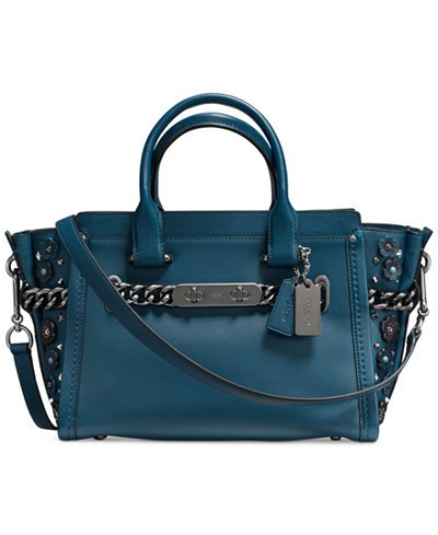 COACH Swagger 27 in Glovetanned Leather With Willow Floral