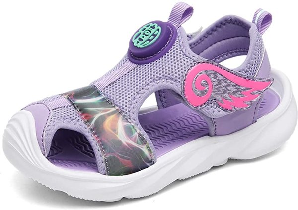 Girls Sandals Summer Outdoor Beach Shoes Kids Sports Quick-Drying Non-Slip Closed Toe Sneakers