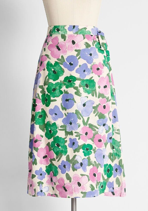 Watercolor Wonderland Midi Skirt