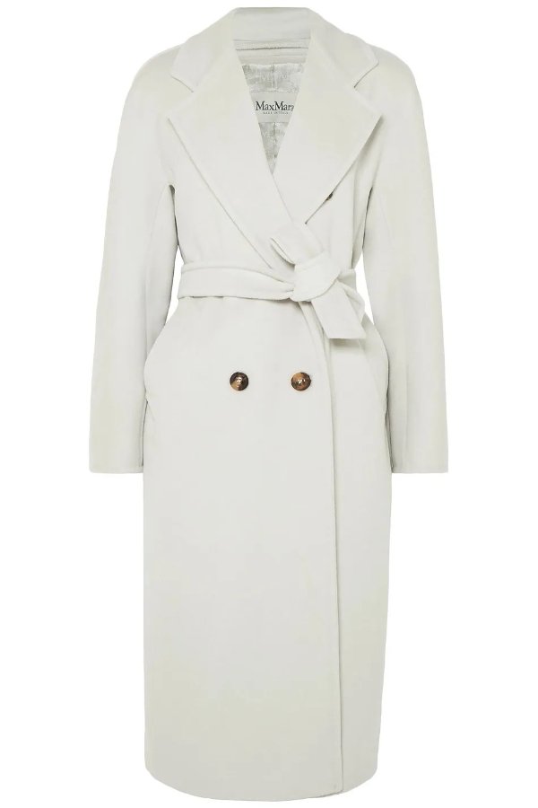 Madame belted wool and cashmere-blend felt coat