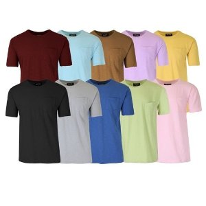 5PK Men's Assorted Tee with Chest Pocket