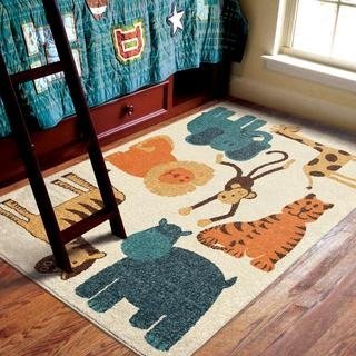 动物图案地毯 3'10" x 5'2"
