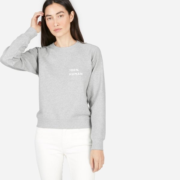 The 100% Human French Terry Sweatshirt in Small Print