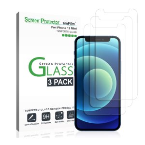 amFilm Glass Screen Protector for iPhone 12 mini
