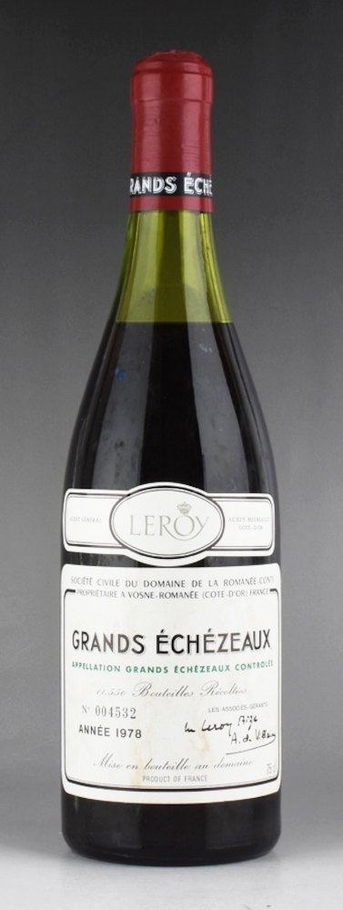 [1978] ドメーヌ de la Romanee Conti DRC Grand エシェゾー ※Is a label dirt, wound; surface cork lower 6cm