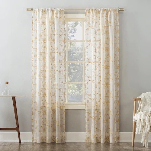 ™ 2-pack Nez Floral Embroidery Window Curtains