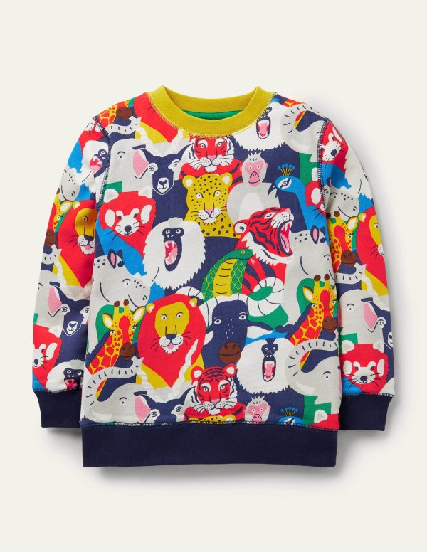 Printed Sweatshirt - Multi Bonkers Jungle | Boden US