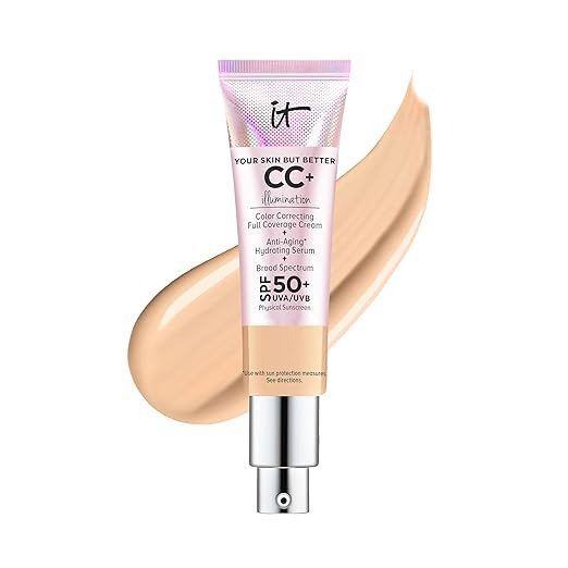 Your Skin But Better CC+ Cream Illumination, Medium (W) - Color Correcting Cream, Full-Coverage Foundation, Hydrating Serum & SPF 50+ Sunscreen - Radiant Finish - 1.08 fl oz