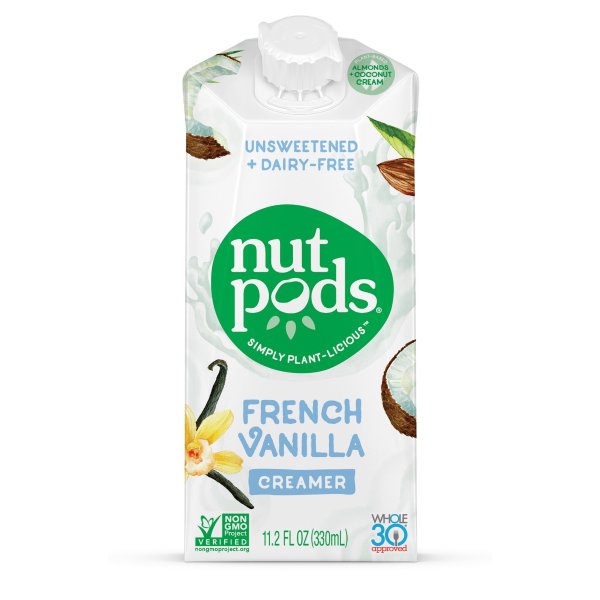 (4 Pack) Nutpods Non-Dairy Creamer, French Vanilla, 11.2 fl oz