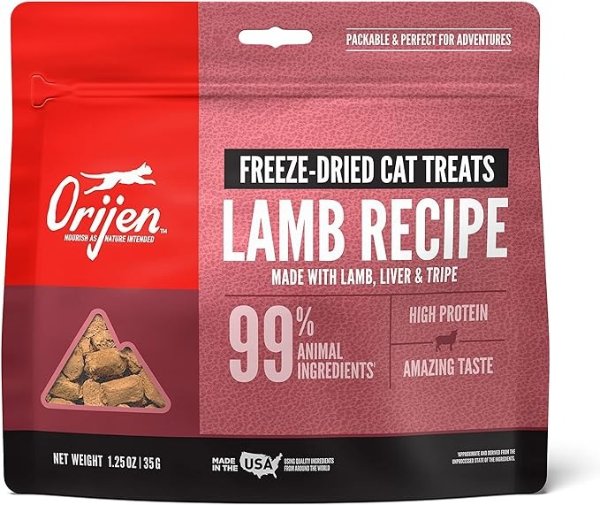 Grass-Fed Lamb Freeze-Dried Cat Treats | Biologically Appropriate | 1.25 oz