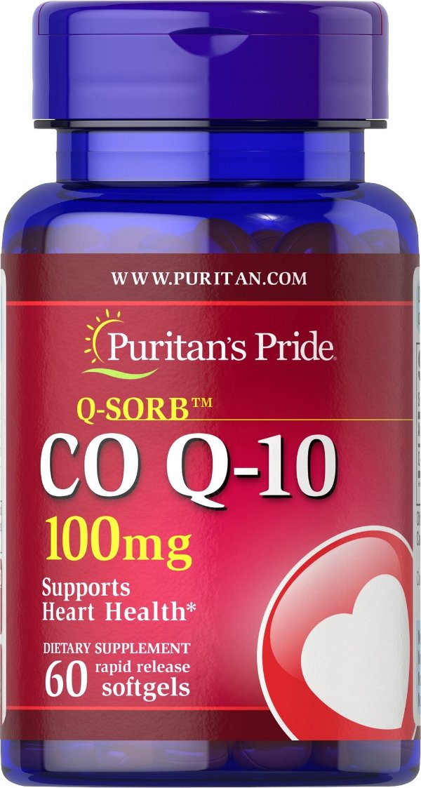 Q-SORB Co Q-10 100 mg 60 Softgels | Puritan's Pride