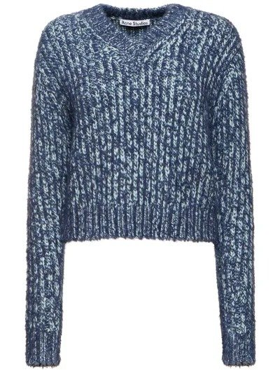 Chunky melange knit sweater