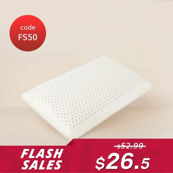 【Flash Sale】泰国93%天然乳胶低枕