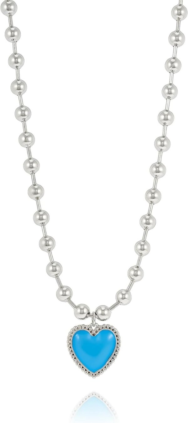 [Lily Brown] 珠链心形项链, F, 金属, 无宝石