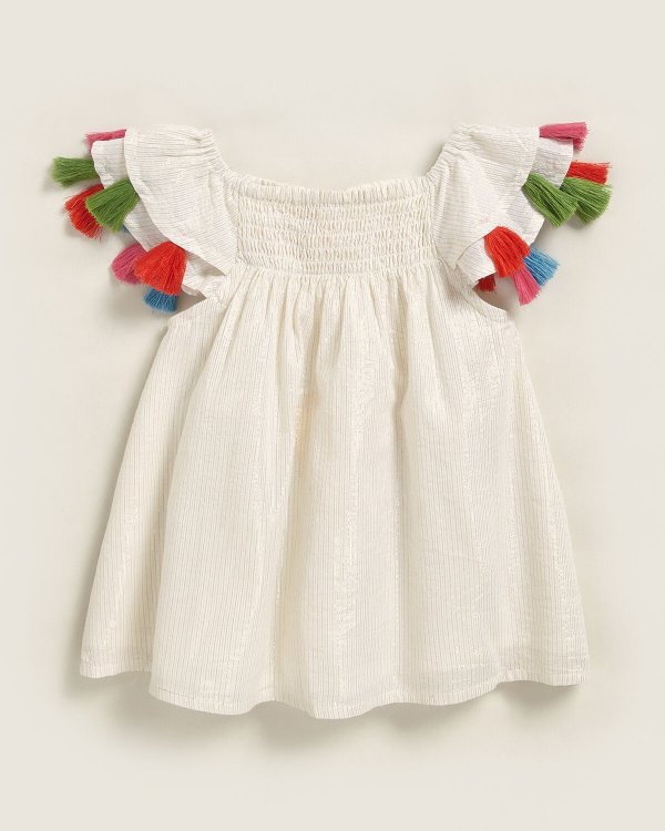(Newborn/Infant Girls) Sundancer Metallic Stripe Dress