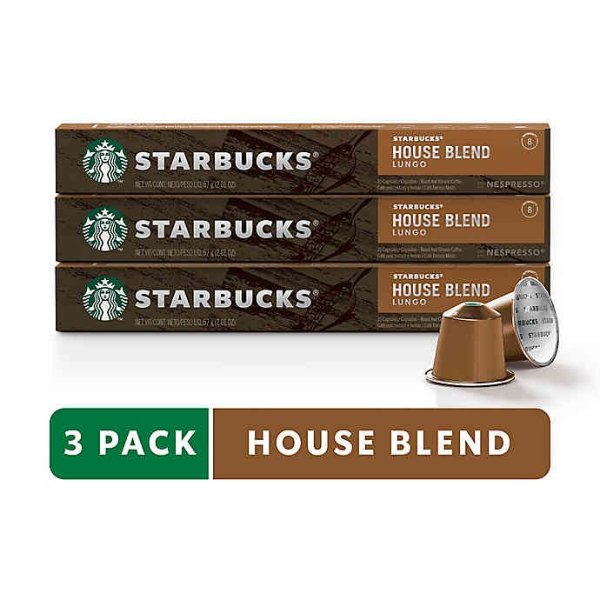 Starbucks® by Nespresso® House Blend Coffee 30-Count Capsules
