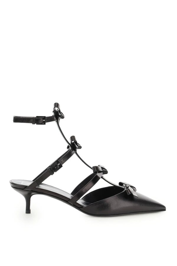 French Bows Ankle-Strap Pumps