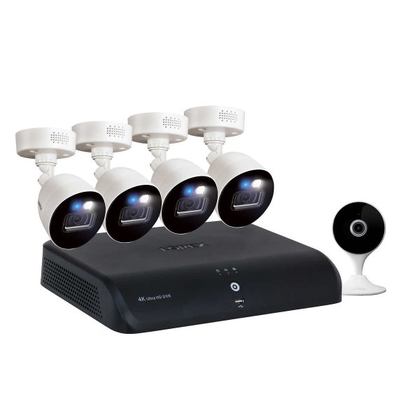 4K Fusion DVR Wired Security System with Dual Warning Lights