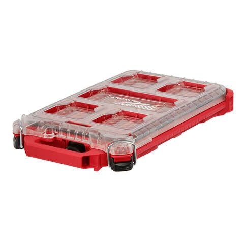 PACKOUT Storage Organizer Impact-Resistant Poly 5 compartments Red