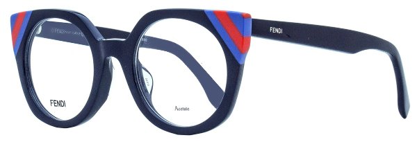 Fendi Women's Oval Eyeglasses FF0246 PJP Dark Blue 48mm