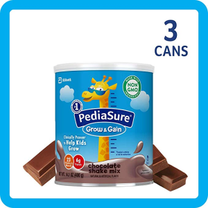 PediaSure Grow & Gain Non-GMO Chocolate Shake Mix Powder, Nutrition Shake for Toddlers, 14.1 oz, 3/6 Count @ Amazon