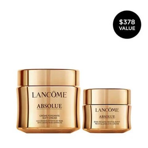 Lancome价值$378 菁纯Soft面霜+眼霜套装