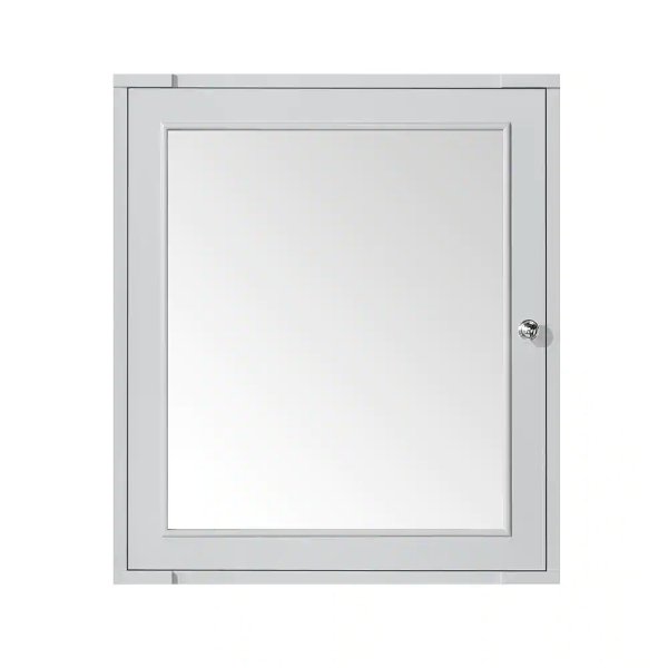 Aberdeen 24 in. x 27 in. Surface Mount Medicine Cabinet in Dove Gray