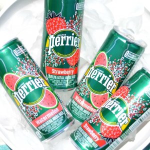 Perrier Watermelon Flavored Carbonated Mineral Water, 8.45 fl oz. Slim Cans (30 Count)