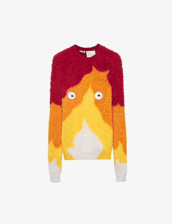 x Howl’s Moving Castle Calcifer knitted jumper