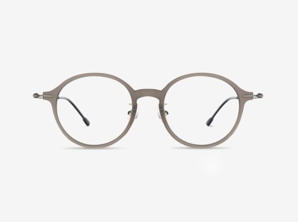 Voyager | Matte Gray Round Eyeglasses 