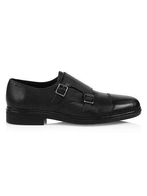 Neo Double Monk Strap Leather Derby Shoes