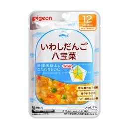 日本PIGEON贝亲 婴儿沙丁鱼团子八宝饭 无添加 80g 12M+