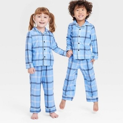 Toddler Plaid Matching Family Pajama Set - Wondershop™ Blue