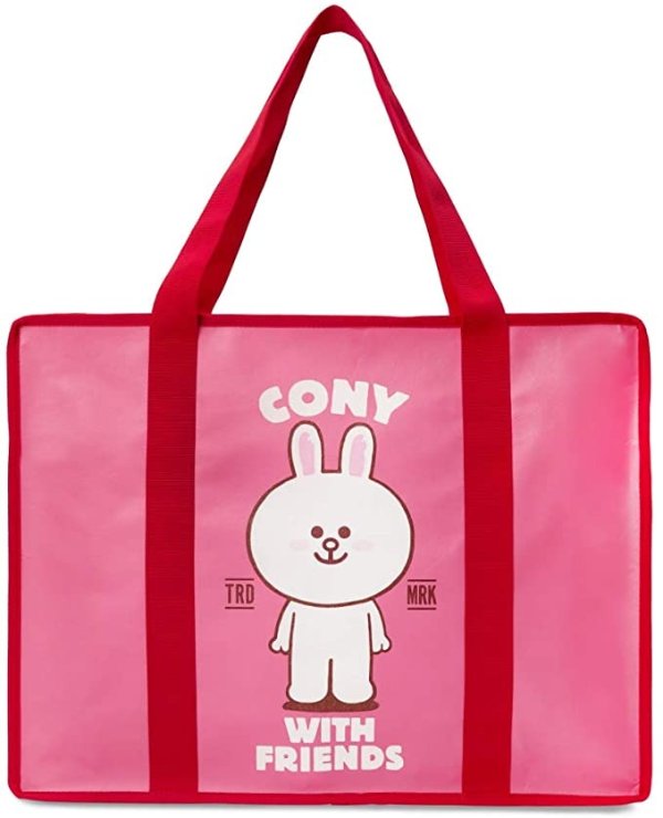 Friends CONY Character Reusable Shoulder Tote Bag for Travel, Grocery Shopping, Picnic, Large
