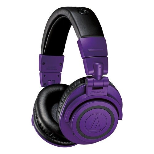 ATH-M50xBT Wireless Over-Ear Headphones with Built-In Remote and Microphone (Purple and Black)
