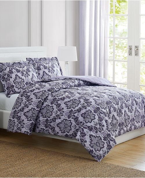 Tina Purple 3-Pc. Comforter Set Tina Purple Twin 3-Pc. Comforter Set