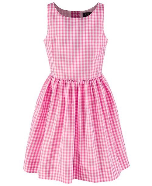 Big Girls' Checkered Fit-and-Flare Dress, Created for Macy's
