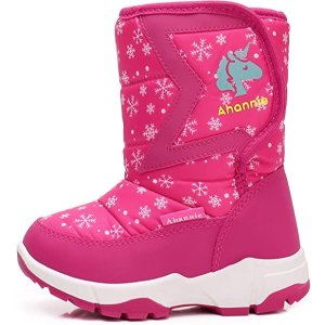 Ahannie Kids Boys Girls Snow Boots