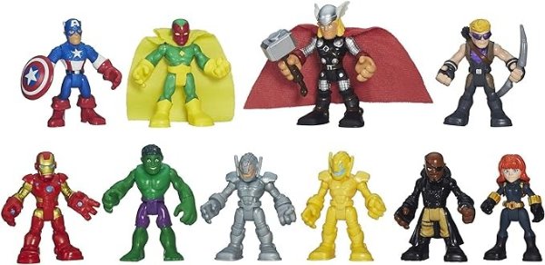 Heroes Marvel Super Hero Adventures Ultimate Super Hero Set, 10 Collectible 2.5-Inch Action Figures, Toys for Kids Ages 3 and Up (Amazon Exclusive)