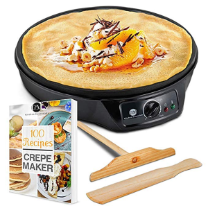 闪购：G&M Kitchen Essentials 摊煎饼炉 包括食谱、木制煎饼刮板