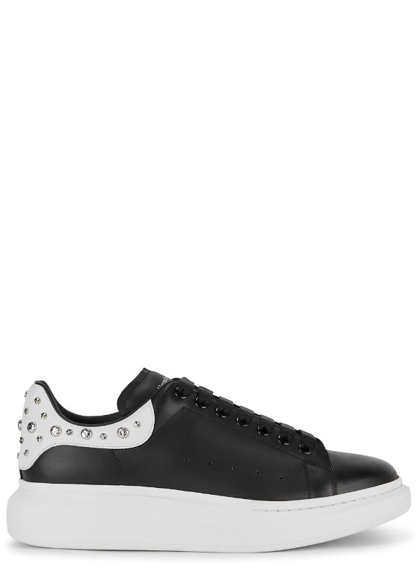 Larry black studded leather sneakers