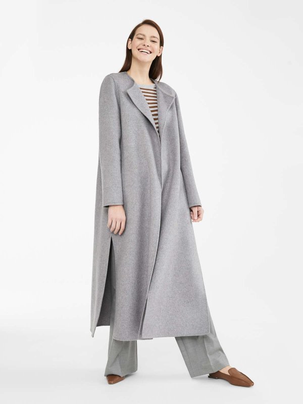 Cashmere coat, light grey - "BOZEN" Max Mara