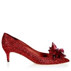 中国红水晶猫跟鞋