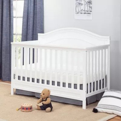 Charlie 4-in-1 Convertible Crib in White | buybuy BABY
