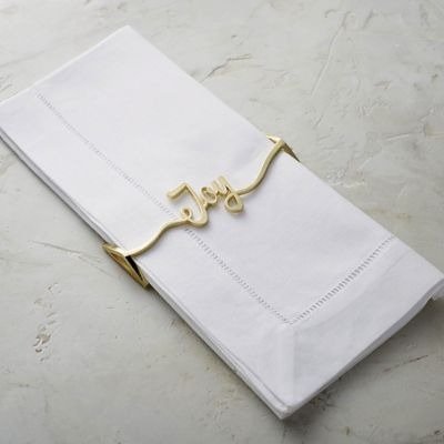 Joy字母餐巾环4件套