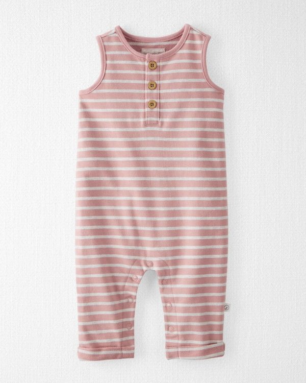 Baby Striped Organic Cotton Jumpsuit